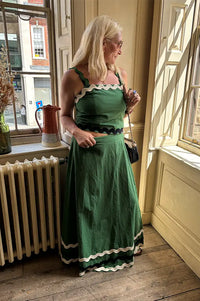 An'ge Roline Green Ric Rac Skirt