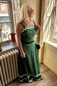 An'ge Roline Green Ric Rac Skirt