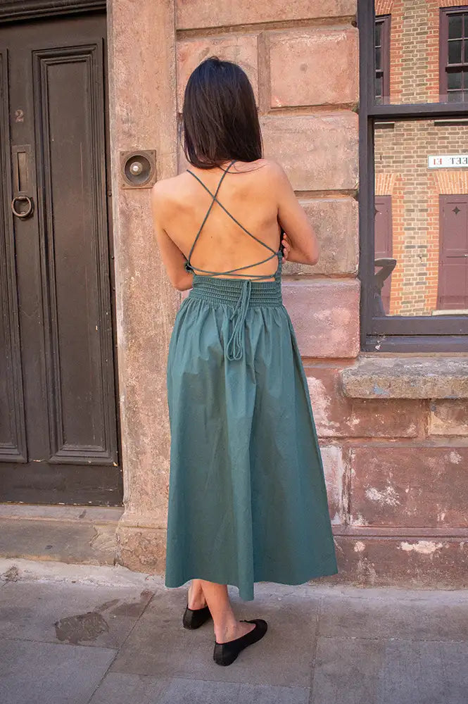 FRNCH Lucia Green Knitted Dress - The Mercantile London