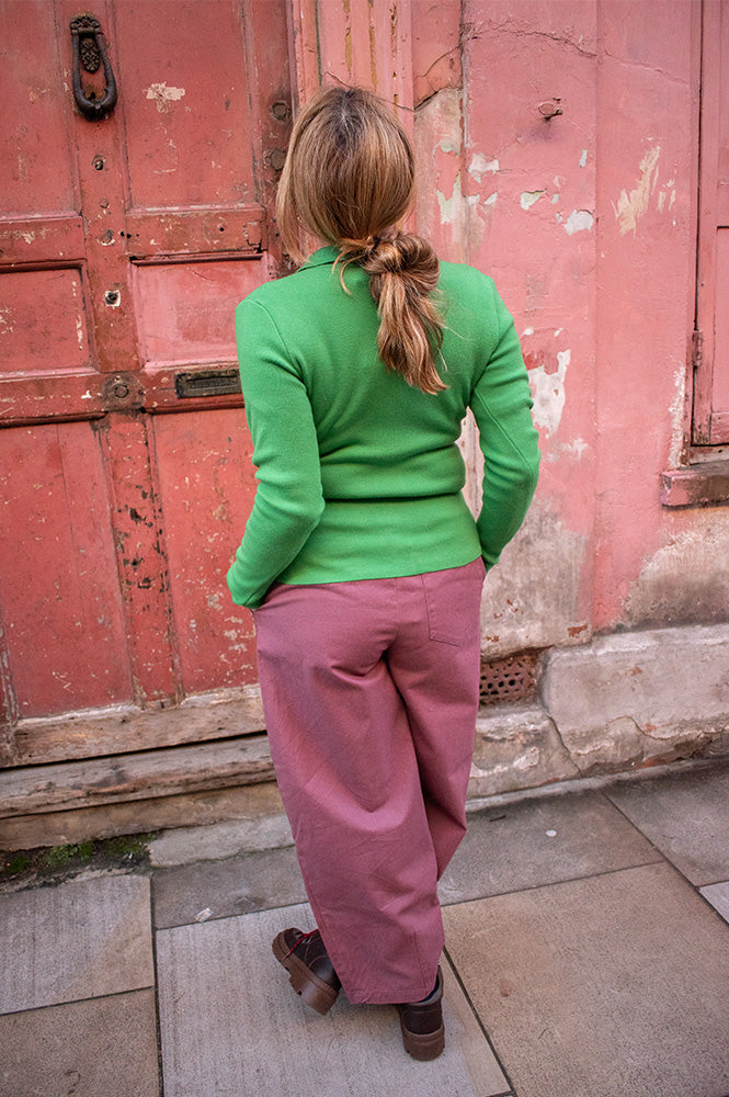 Object Reynard Green Polo Cardigan