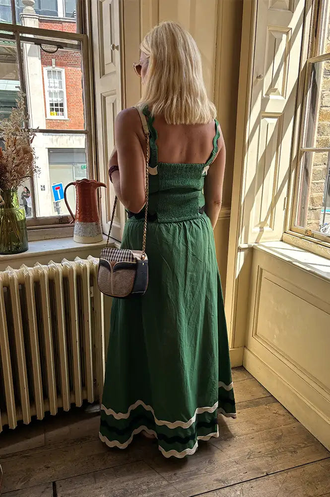 An'ge Roline Green Ric Rac Skirt