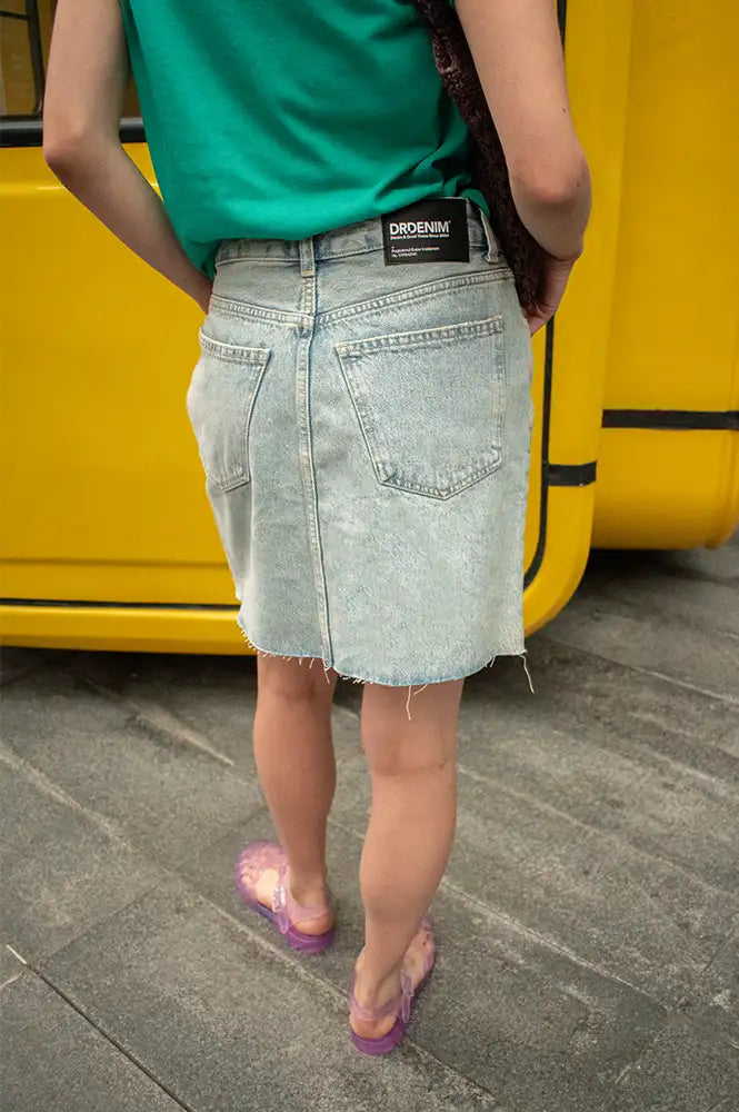 Dr Denim Ara Pale Used Drift Skirt