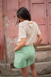 Numph Seanne Absinthe Green Shorts - The Mercantile London