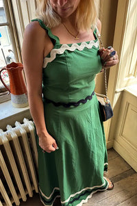 An'ge Soline Green Ric Rac Top