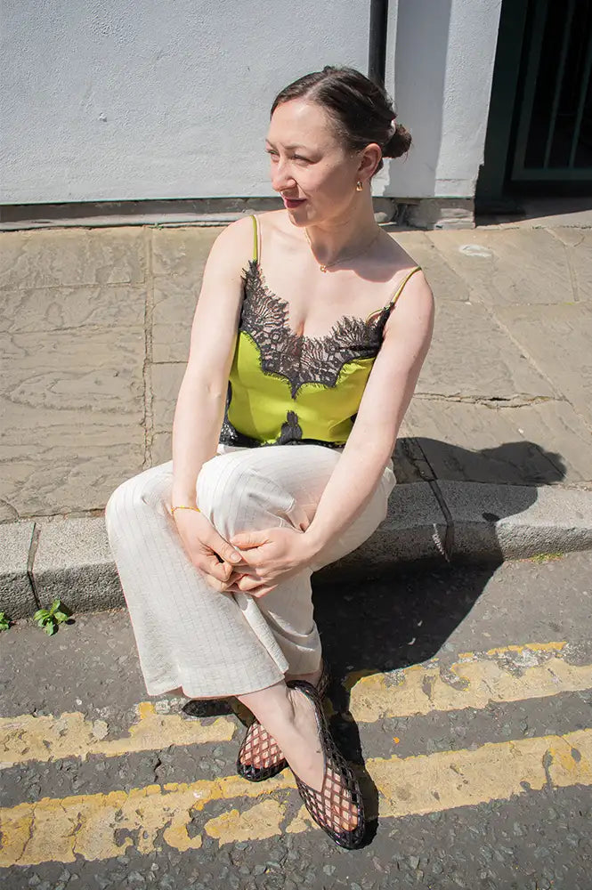 Stella Nova Green Flash Delicate Lace Top - The Mercantile London