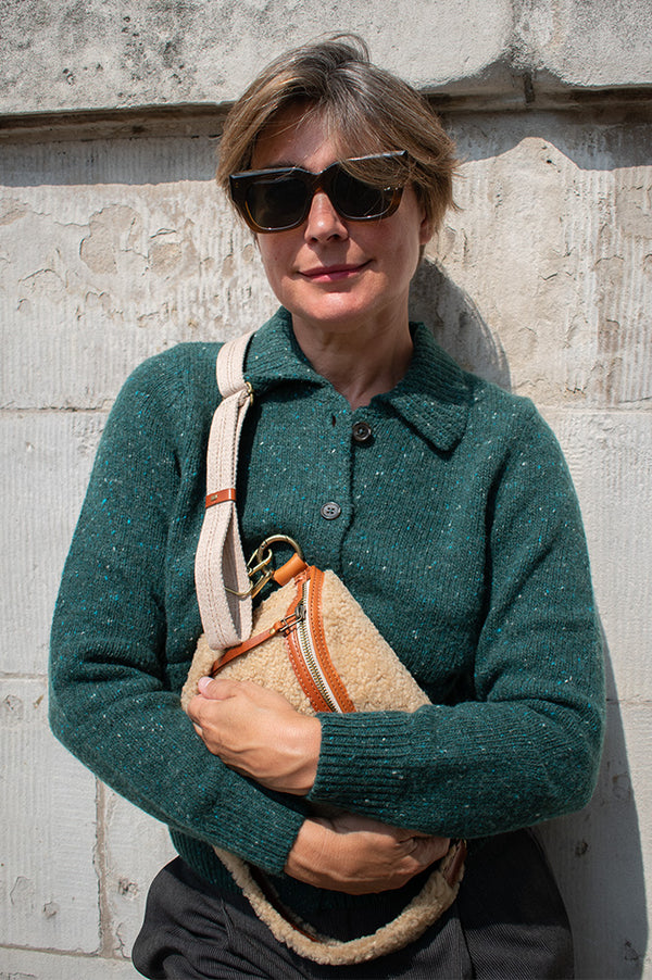 Yerse Sandal Dark Forest Cardigan - The Mercantile London