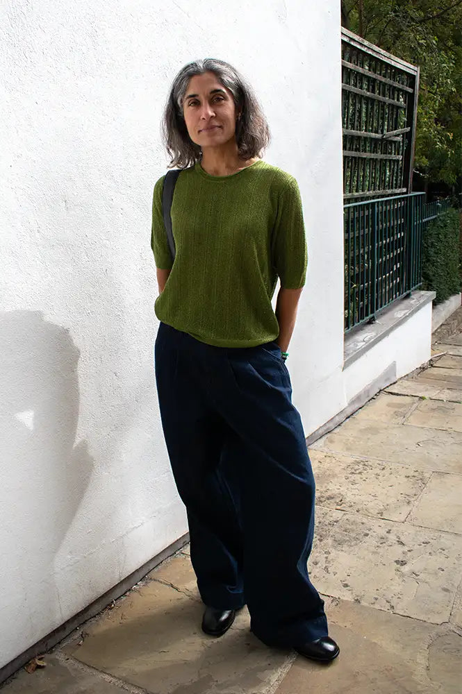 Numph Misla Calla Green Short Sleeve Top