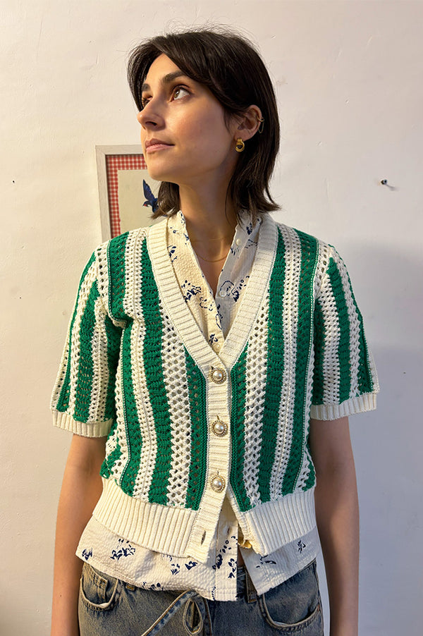 Lolly's Laundry Siva Green Knit Cardigan - The Mercantile London