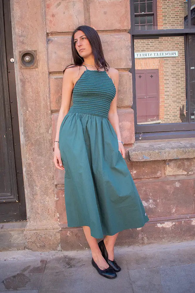 FRNCH Lucia Green Knitted Dress - The Mercantile London