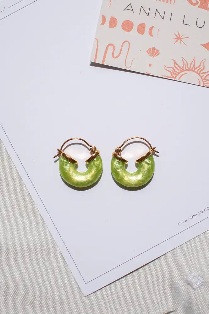 Anni Lu Petit Swell Green Oasis Earrings - The Mercantile London