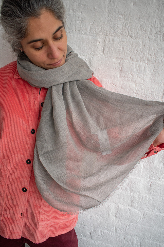Beck Söndergaard Dark Grey Melange Mill Scarf - The Mercantile London