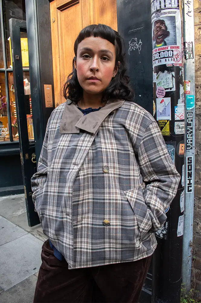 Object Gro Grey Checked Reversible Jacket