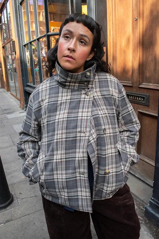 Object Gro Grey Checked Reversible Jacket