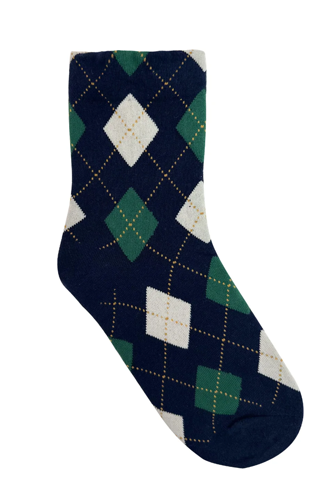 The Mercantile Navy Argyle Socks - The Mercantile London
