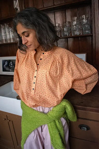 Habiba Petite Berry Gathered Blouse