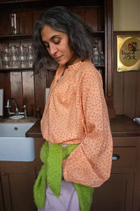 Habiba Petite Berry Gathered Blouse