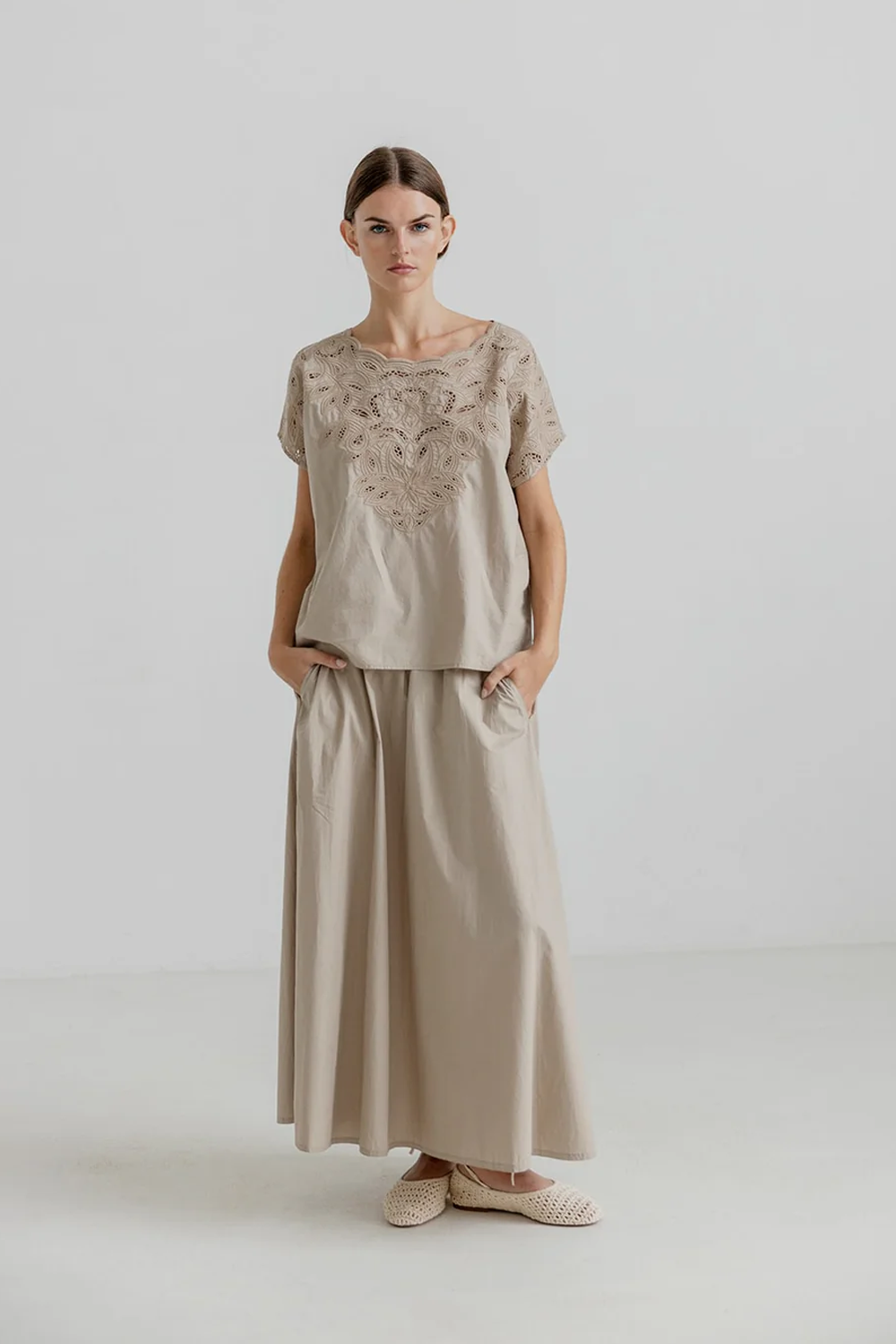 Project AJ117 Hailey Khaki Skirt - The Mercantile London