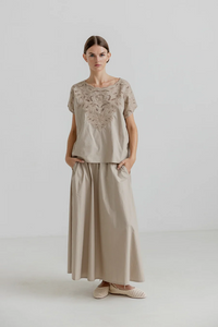 Project AJ117 Hailey Khaki Skirt - The Mercantile London