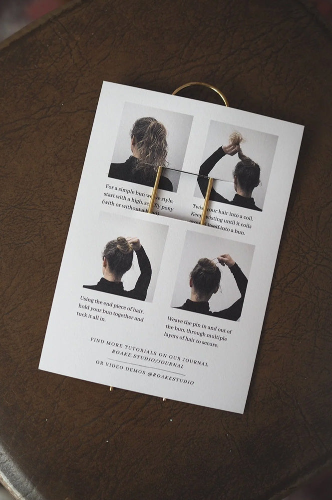 Roake Studio Lizzy Pretzel Brass Hairpin - The Mercantile London