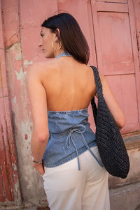 Object Fulla Sleeveless Denim Top - The Mercantile London