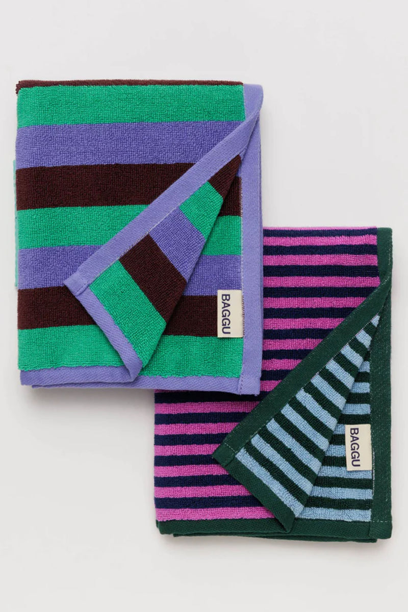 Baggu Vacation Stripe Mix Hand Towels - The Mercantile London