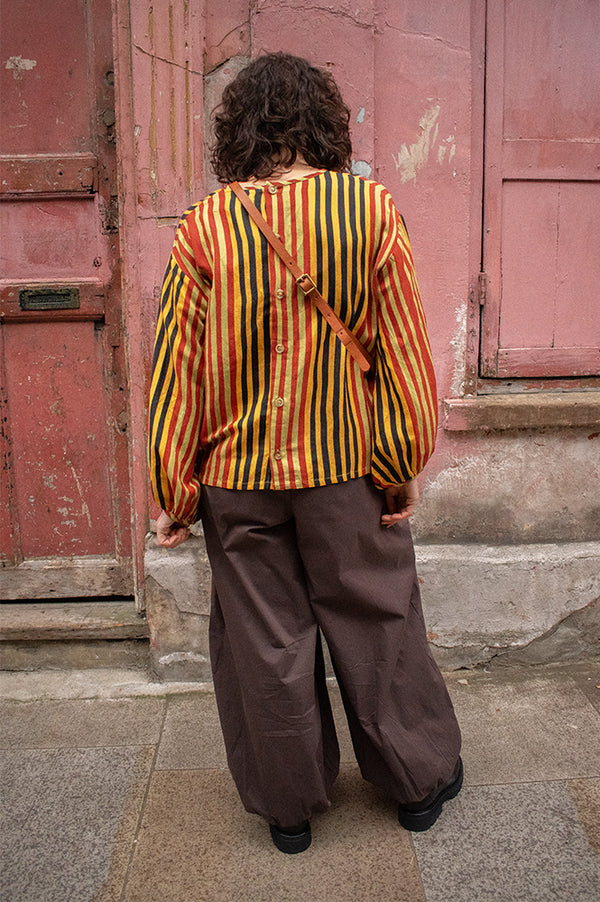 Object Paige Seal Brown Harem Trousers