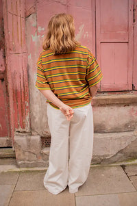 Leon & Harper Titan Green Striped T-Shirt - The Mercantile London