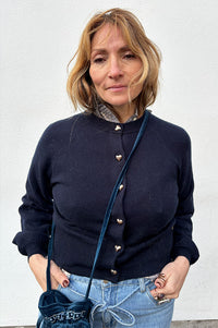 Des Petits Hauts Arbalette Marine Cardigan