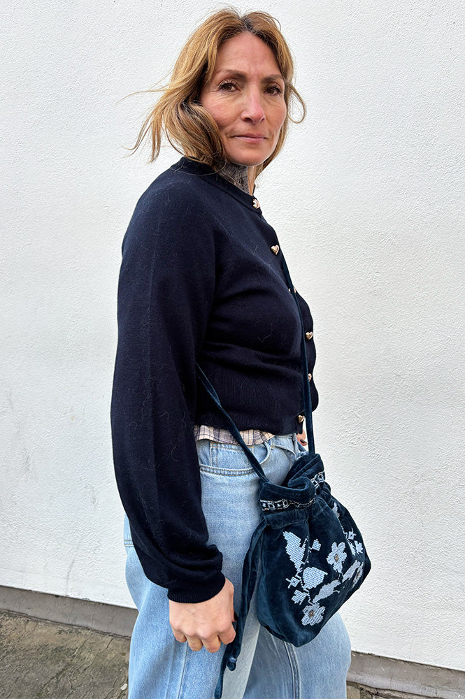 Des Petits Hauts Arbalette Marine Cardigan