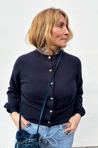 Des Petits Hauts Arbalette Marine Cardigan
