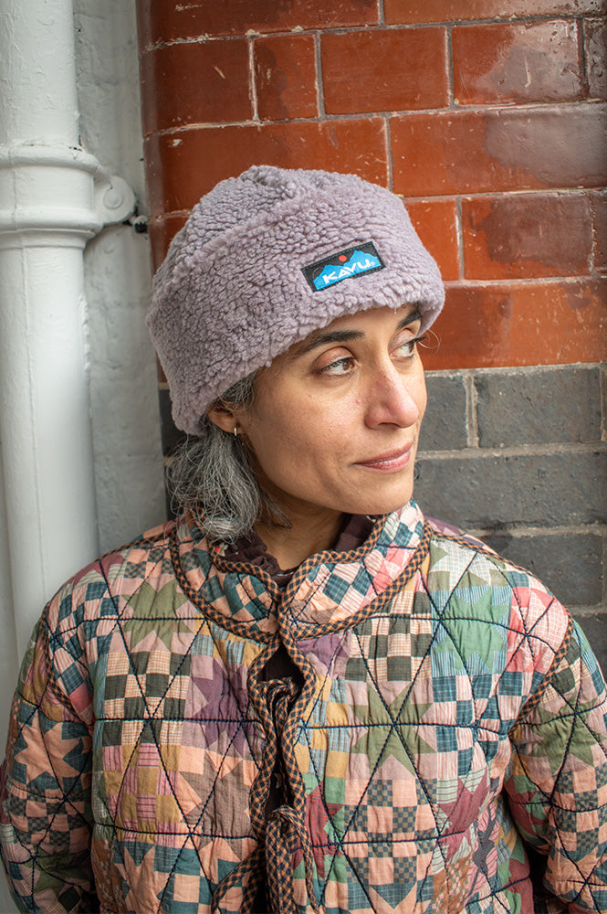 Kavu Purple Dust Fur Ball Beanie - The Mercantile London