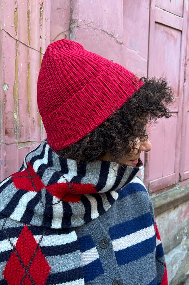 Arctic Fox Rosewoods Red Merino Beanie