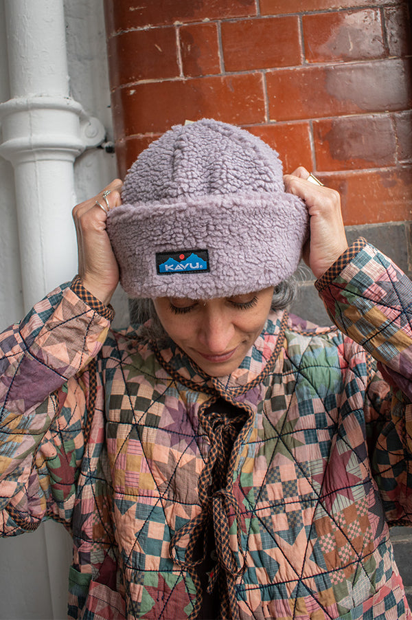 Kavu Purple Dust Fur Ball Beanie - The Mercantile London