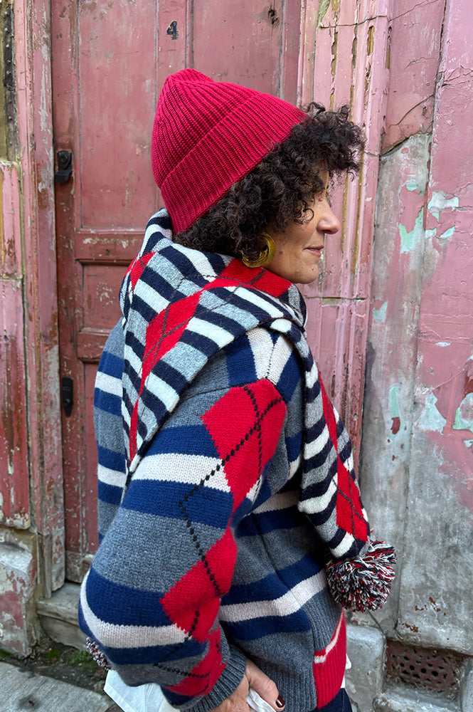 Arctic Fox Rosewoods Red Merino Beanie