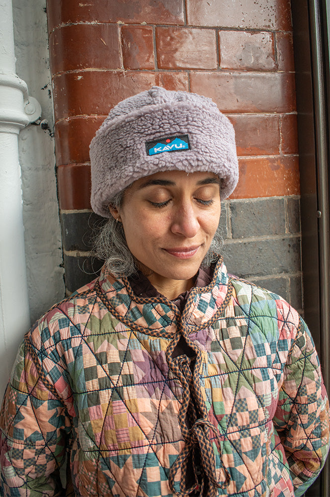 Kavu Purple Dust Fur Ball Beanie - The Mercantile London