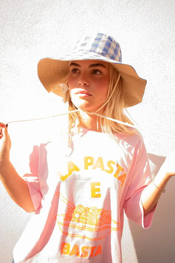 FRNCH Manzanillo Azure Gingham Sun Hat - The Mercantile London