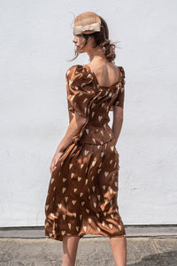 Stella Nova Heart Prink Silk Skirt - The Mercantile London