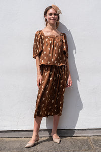 Stella Nova Heart Prink Silk Skirt - The Mercantile London