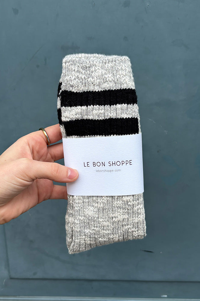 Le Bon Shoppe Cottage Varsity Heather Grey Socks - The Mercantile London