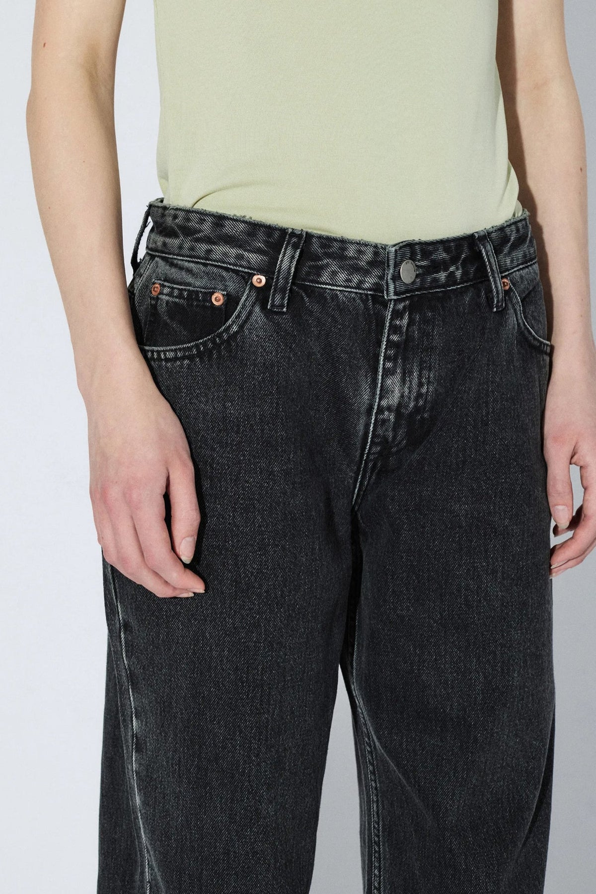 Dr Denim Hill Low Relaxed Aged Black Jeans - The Mercantile London