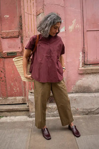 Frau Colombo Red Mahogany Shirt