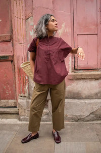 Frau Colombo Red Mahogany Shirt
