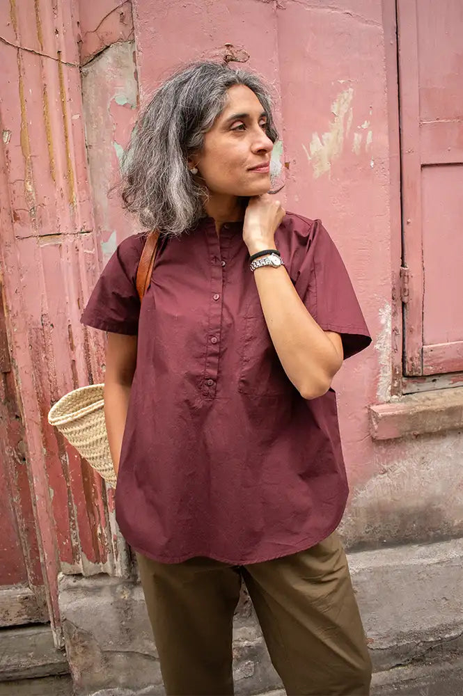Frau Colombo Red Mahogany Shirt