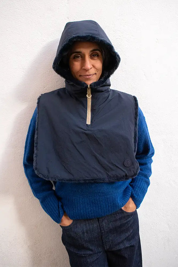 Tantä Bing Dark Navy Reversible Hood