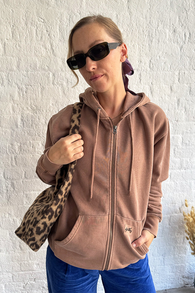 Stan Ray Washed Acorn Zip-Up Hoodie - The Mercantile London
