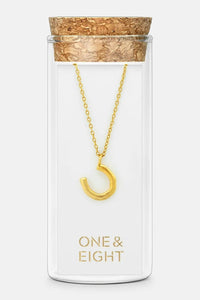 One & Eight Horseshoe Gold Necklace - The Mercantile London
