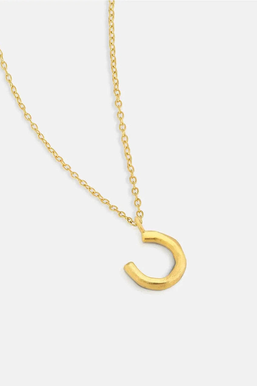 One & Eight Horseshoe Gold Necklace - The Mercantile London