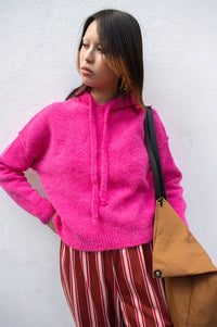 Maison Anje Bakian Fuchsia Hooded Jumper
