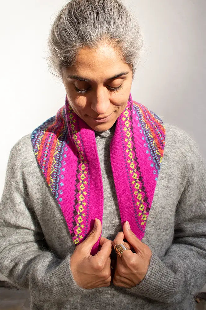 Eribé Fairisle Salsa Tango Knitted Neckerchief