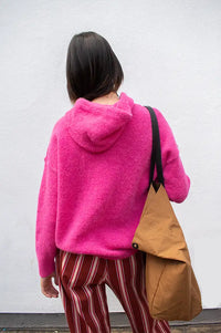 Maison Anje Bakian Fuchsia Hooded Jumper